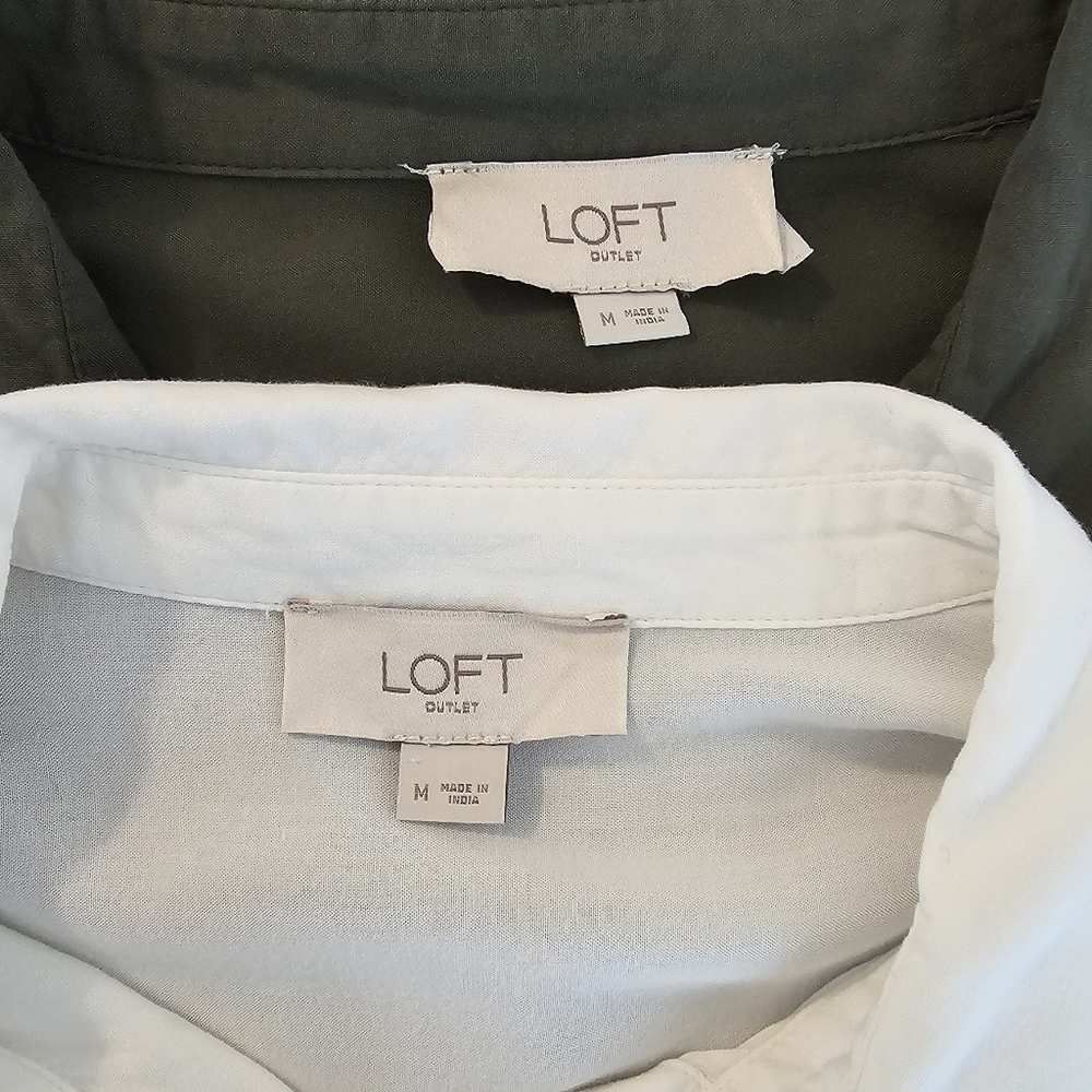 2 Loft button up long-sleeved shirts